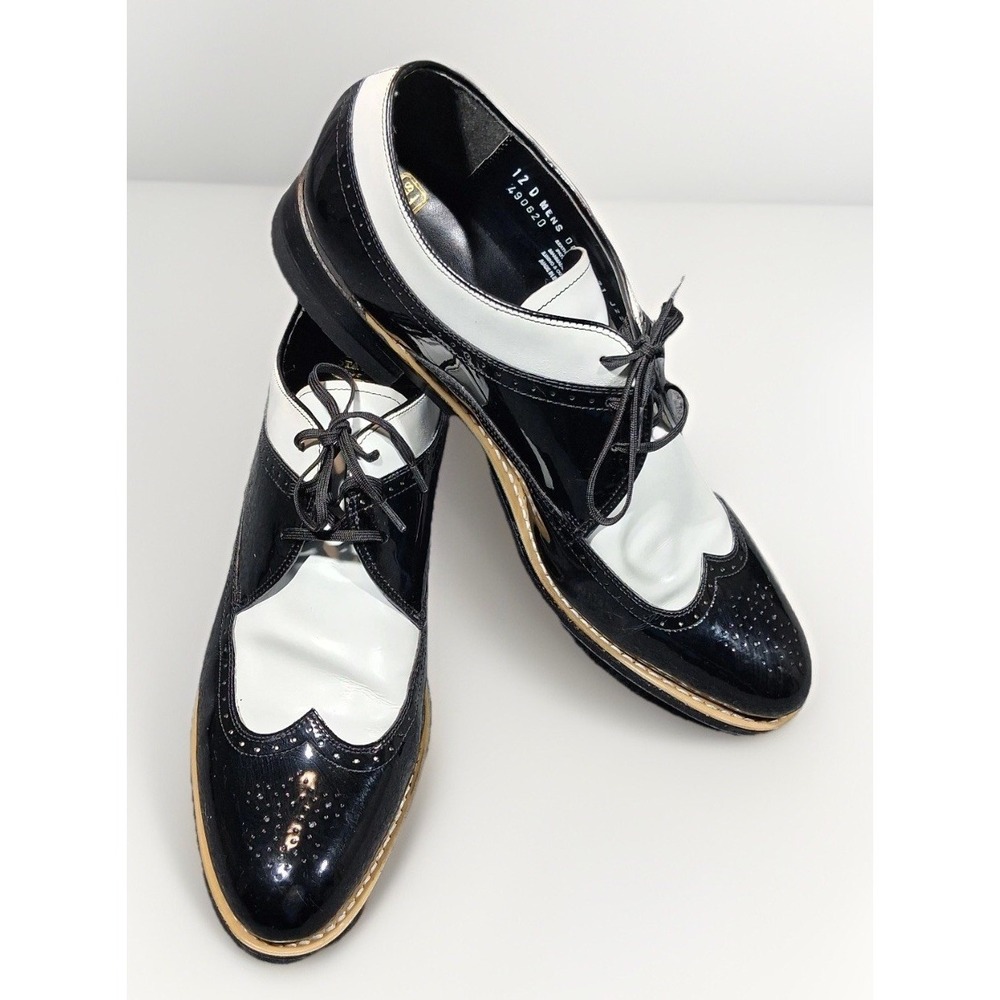 Stacy Adams Dayton II Leather Wingtip Oxfords in black and white 12 D